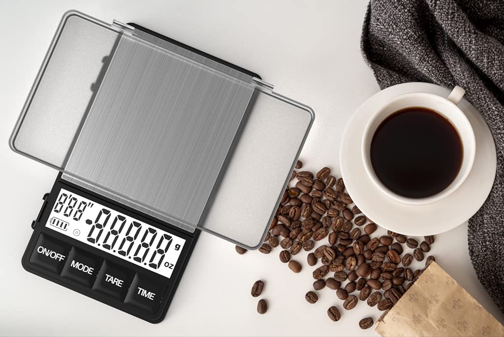 MAXUS Espresso Scale gram-ounce readout for versatile weighing tasks.