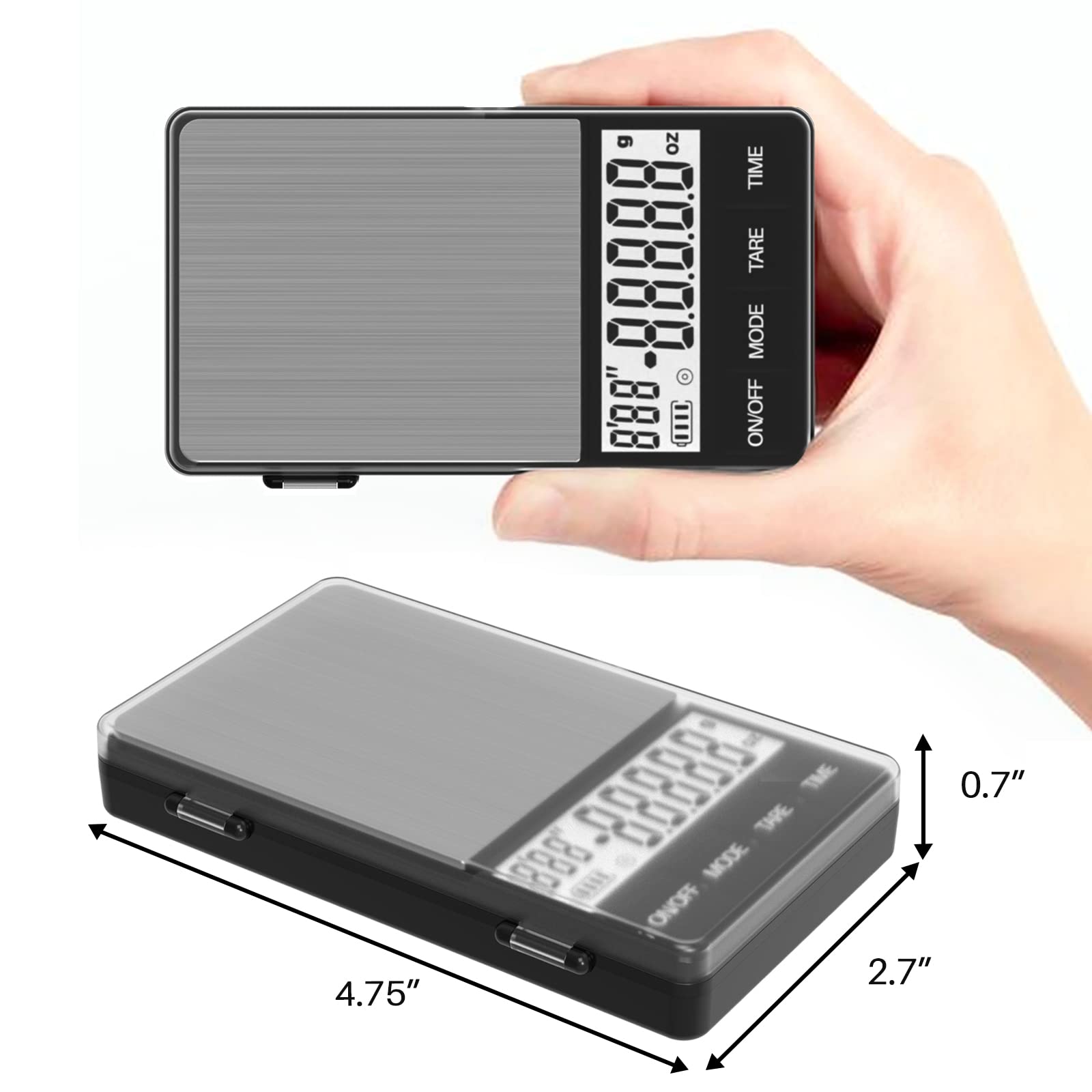 MAXUS Espresso Scale top view showing compact footprint for crowded counters.
