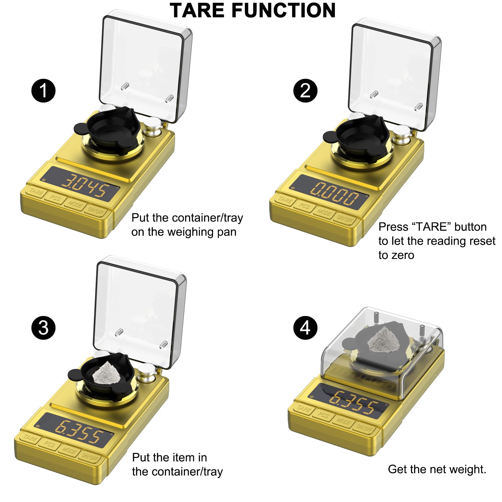 MAXUS scale suitable for powders and reloading tasks.