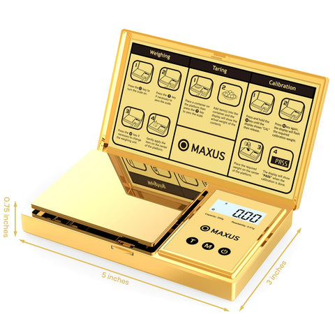 MAXUS tare function allows zeroing container weight for clean measurements