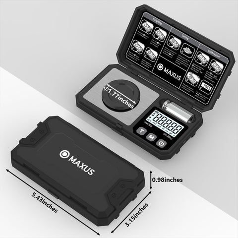 MAXUS scale enables precise jewelry weighing in small quantities.