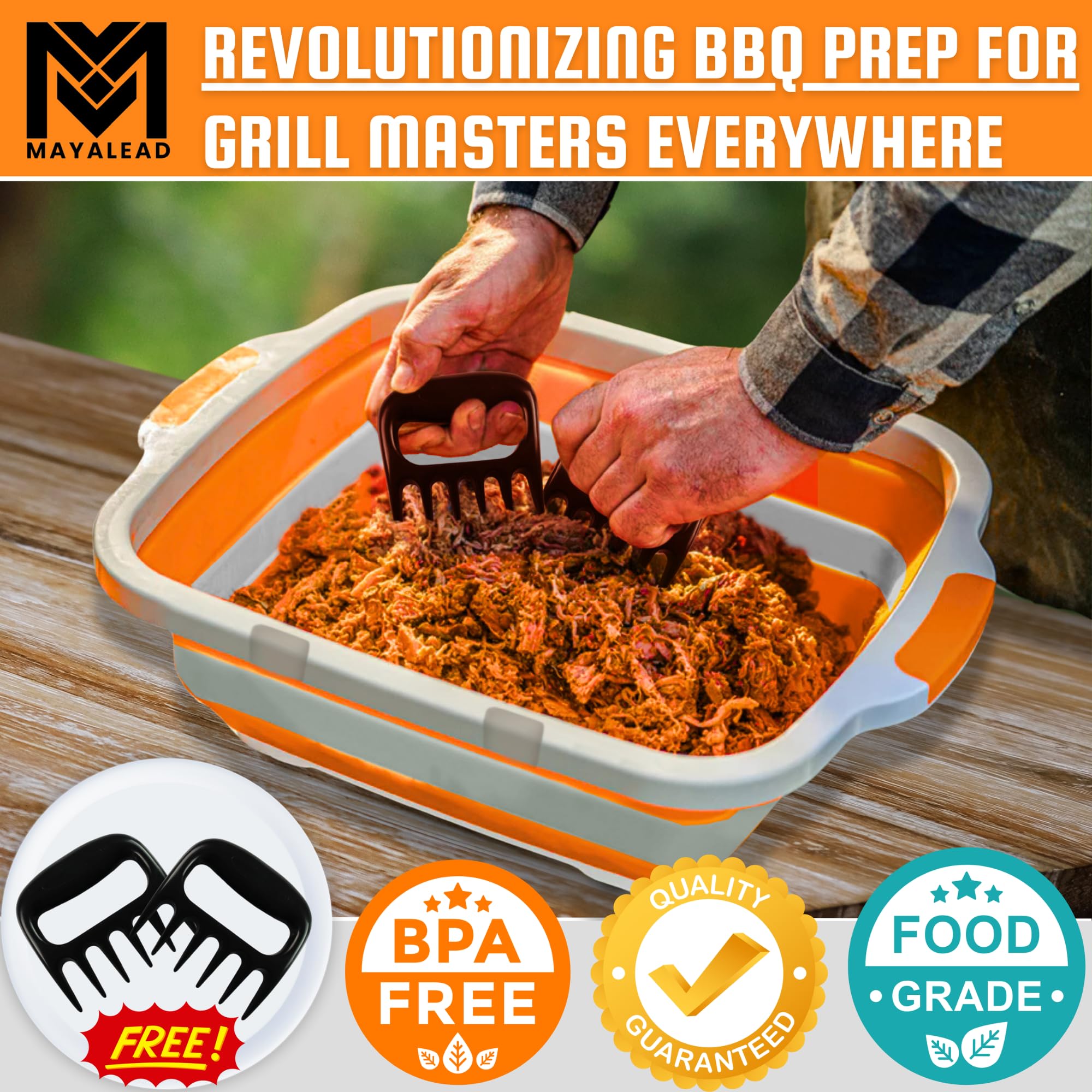 MAYALEAD BPA-free materials ensure safe food prep outdoors and indoors