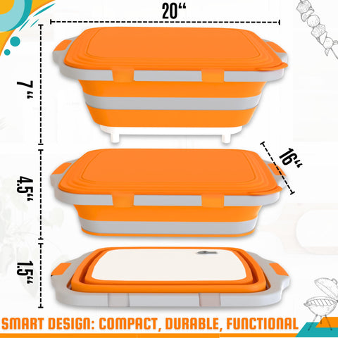 MAYALEAD collapsible cutting board folded for compact storage