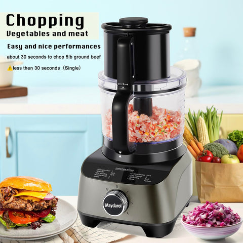 Maydarol meat grinding action to speed up meals.