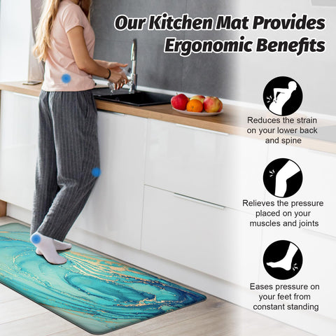 MAYHMYO durable PVC kitchen mat designed for everyday kitchen tasks