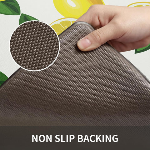 MAYHMYO lemon kitchen mat material resists stains and water for easy cleaning