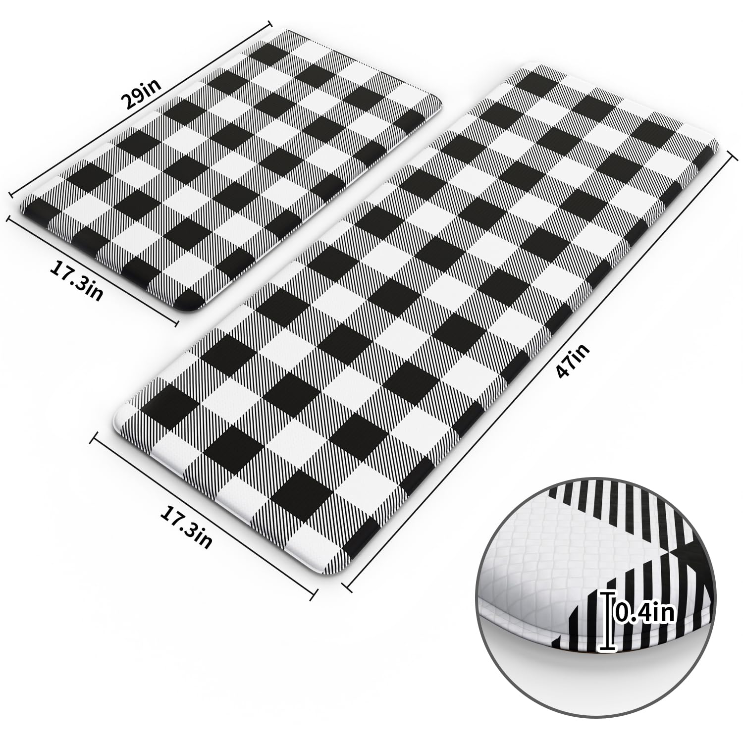 MAYHMYO non-slip bottom keeps the mat secure on clean floors for safety.