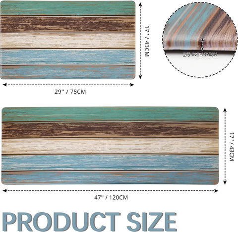 MAYHMYO 0.4-inch thick mat emphasizes durability for busy kitchens.
