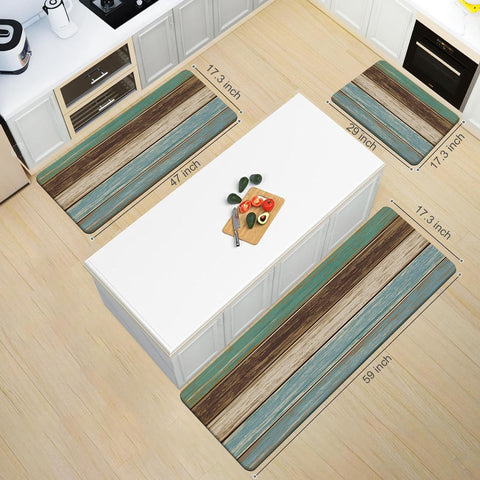 MAYHMYO Teal retro rustic design enhances kitchen décor while providing comfort.