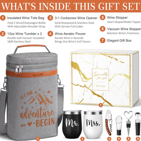 MAYICIVO 12oz insulated tumbler MR MRS preserves cold drinks for hours.