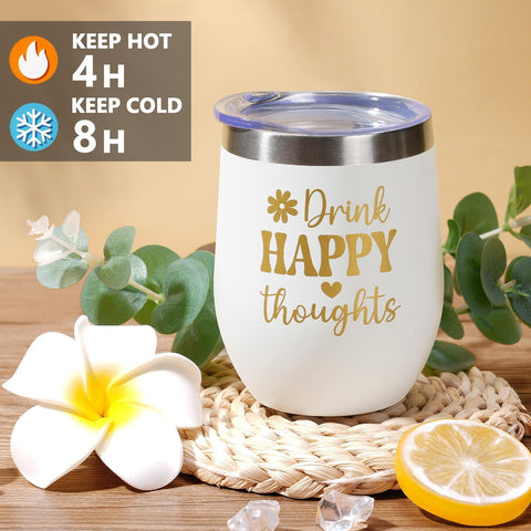 MAYICIVO 12oz insulated tumbler keeps drinks cold or warm