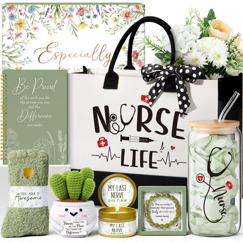 MAYICIVO canvas tote bag for nurses, durable daily carry and stylish gift for work.