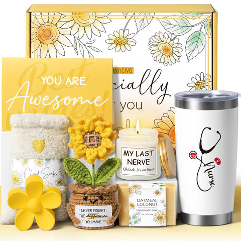 MAYICIVO crochet sunflower plush brightens living spaces with cheerful energy.