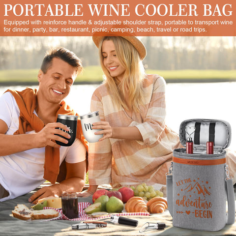 MAYICIVO drawstring bag stores small wine accessories neatly.