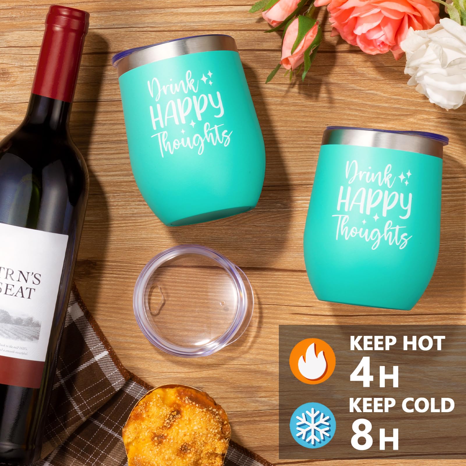 MAYICIVO heart-shaped wine stopper adds charm and airtight seal.