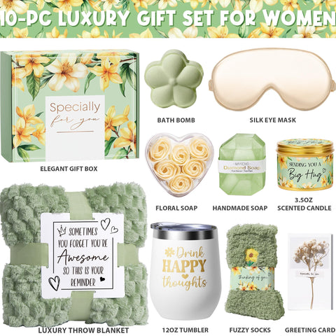 MAYICIVO luxury self-care gift box opened to reveal premium items