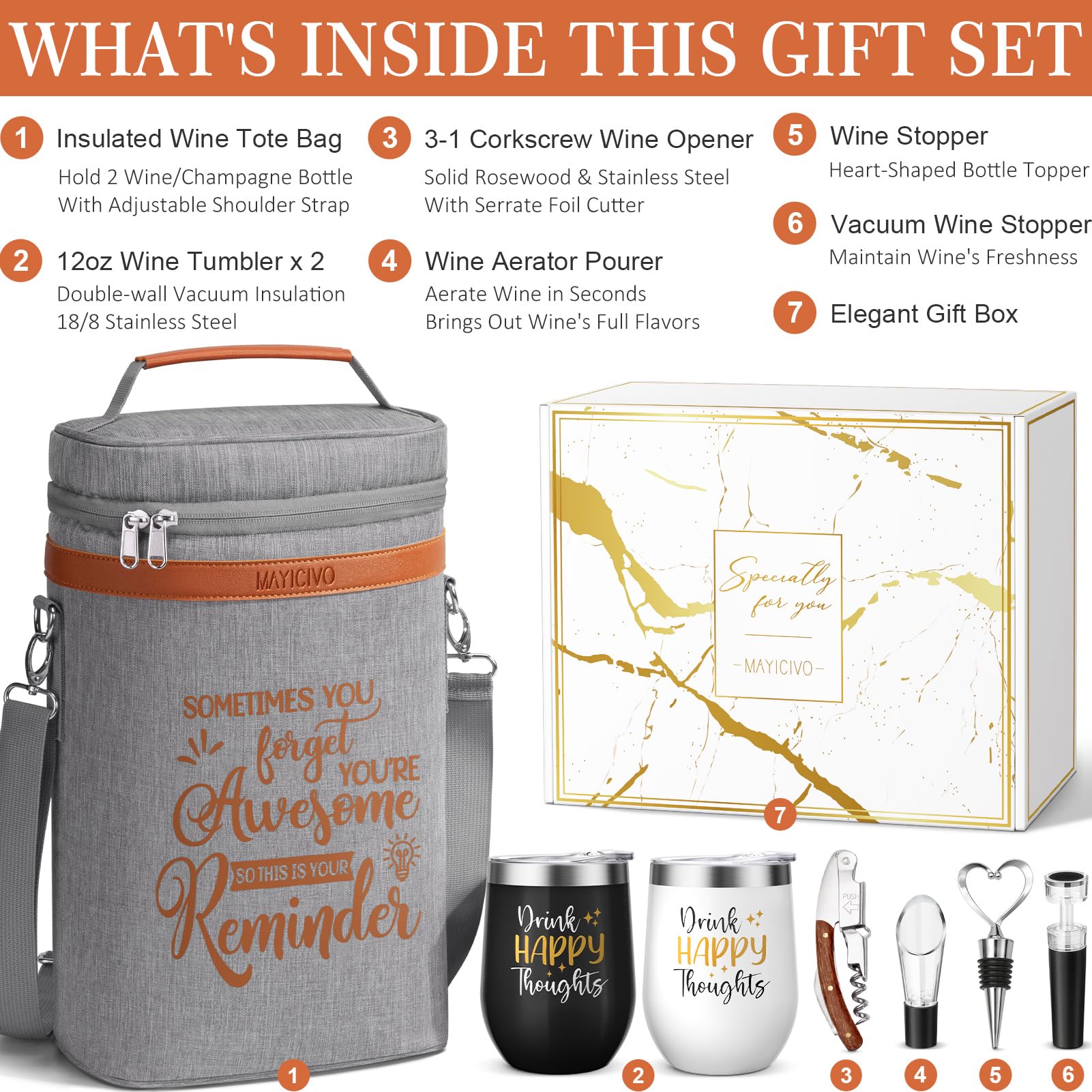 MAYICIVO wine cooler bag interior keeps bottles organized and protected