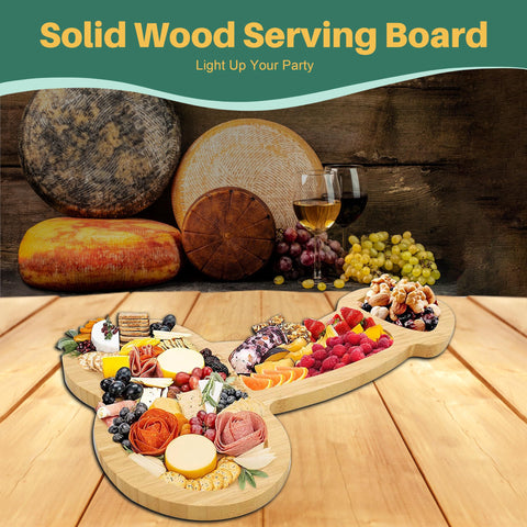 MAYISO board with three zones ideal for cheese, fruit, and snacks.