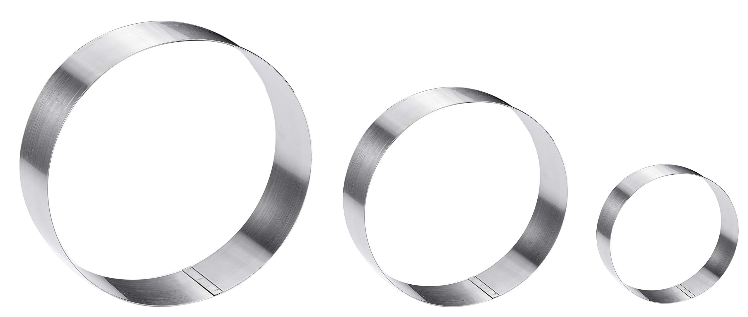 Maykito 4-inch round cake ring for precise cookies and pastries bake evenly