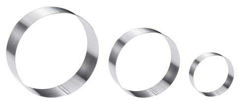 Maykito 4-inch round cake ring for precise cookies and pastries bake evenly