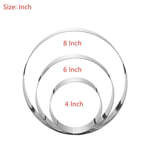 Maykito 8-inch round cake ring versatile for big bake projects