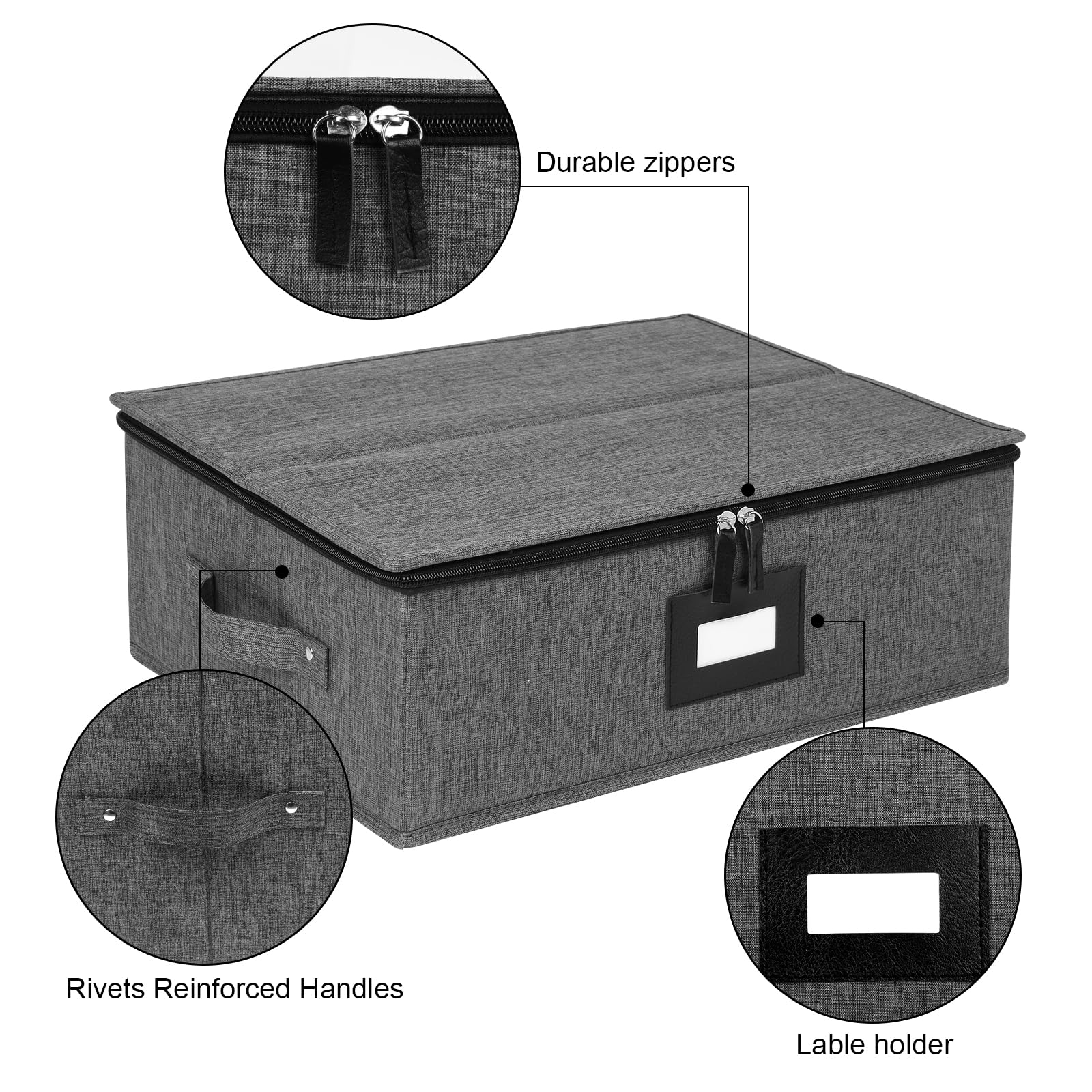 Mayniu box features reinforced rivet handles for easy carrying around the home.