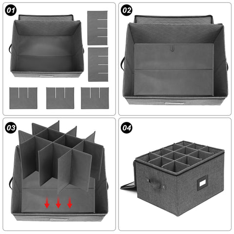 Mayniu durable material storage box shields crystal glassware during storage.