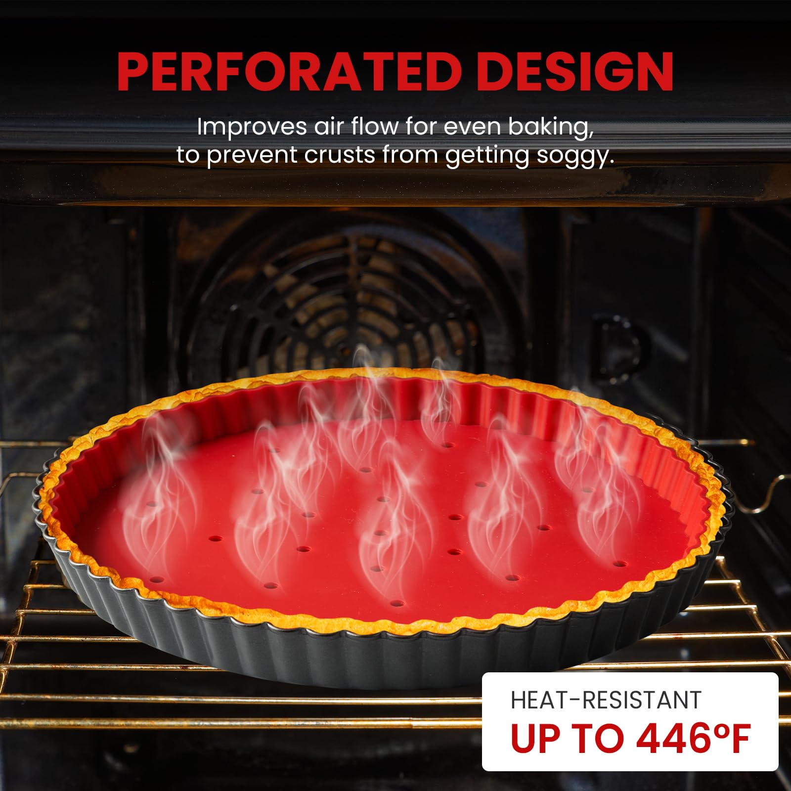 9-inch tart pan compatibility ensures proper fit during blind bake