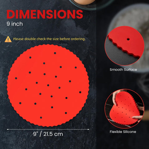 Perforated design allows steam to vent for crisper crusts