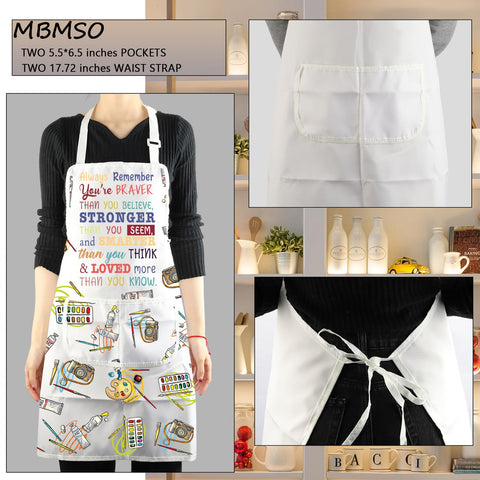 MBMSO painting apron neck strap adjustment for a comfortable fit