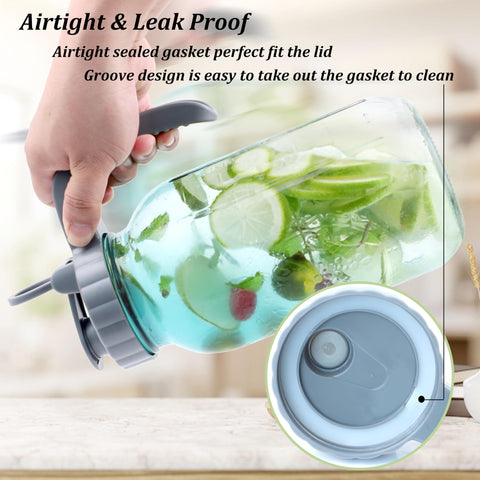 MBSRITY Mason Pitcher ergonomic handle design reduces spills during pouring.