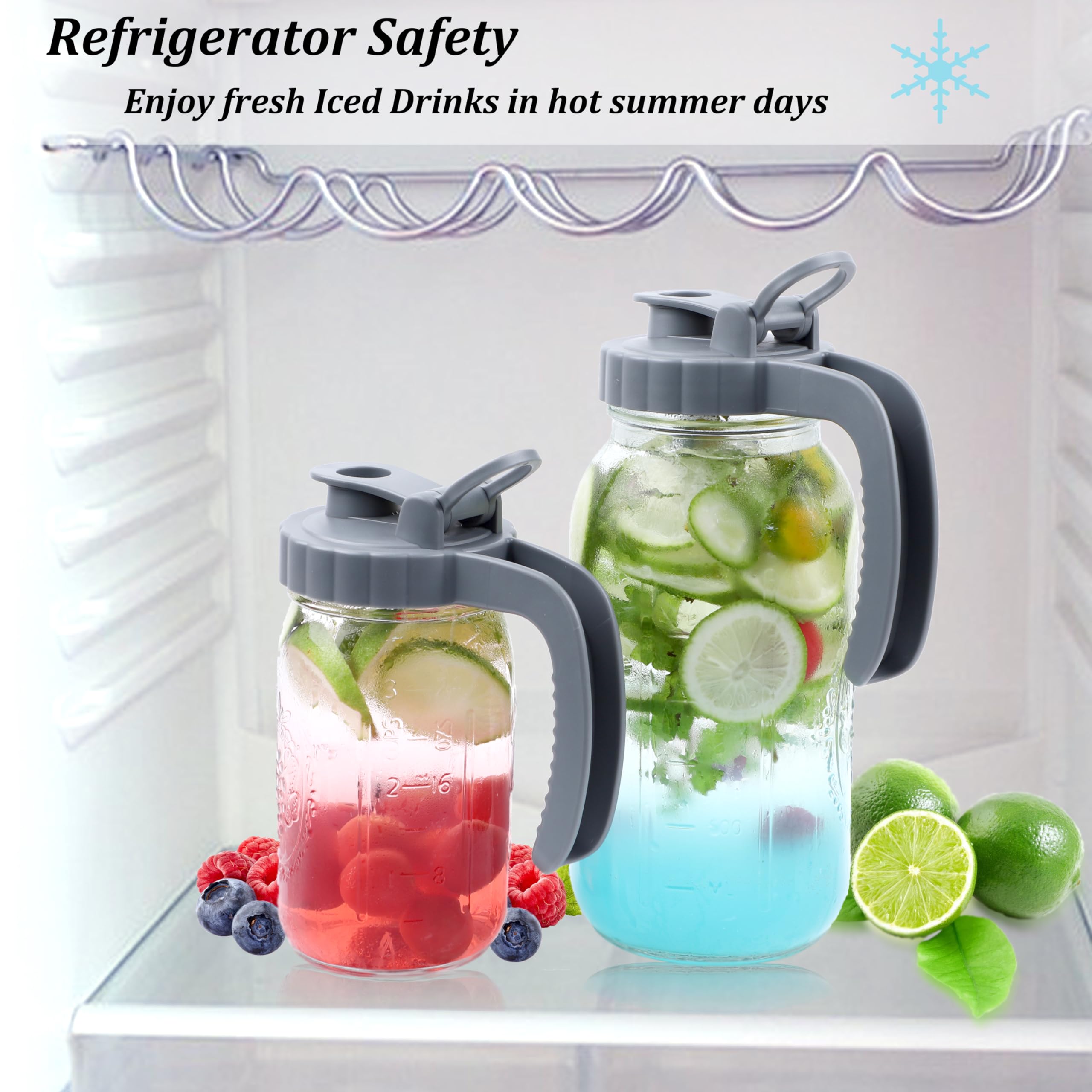 MBSRITY Glass Pitcher versatile for iced tea, juice, and lemonade.
