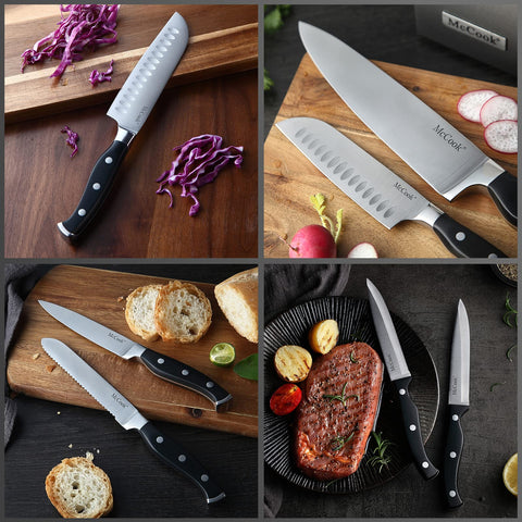 McCook 5 inch santoku knife with balanced weight for versatile cuts
