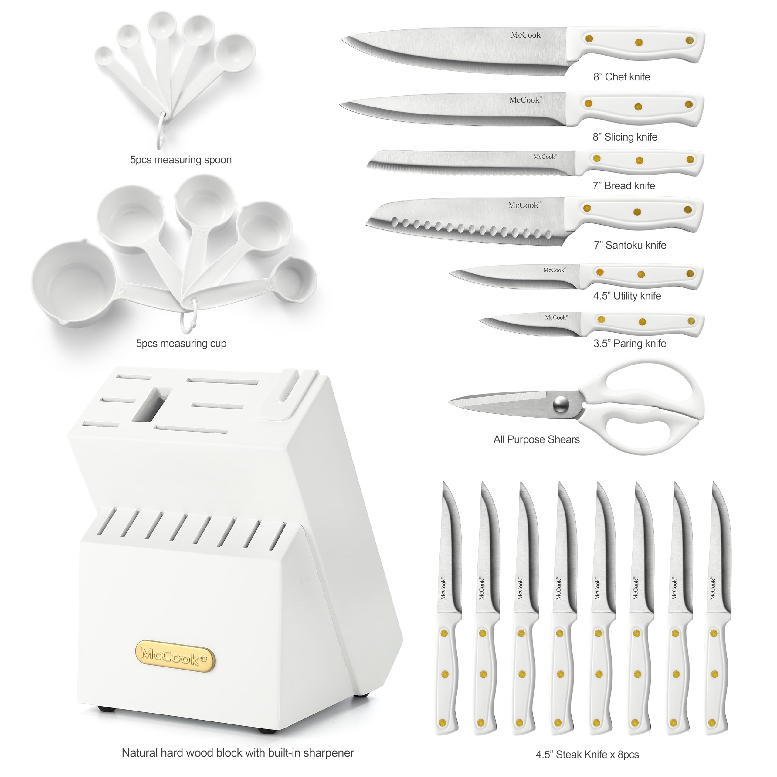 McCook 8-inch chef knife for precise, effortless slicing