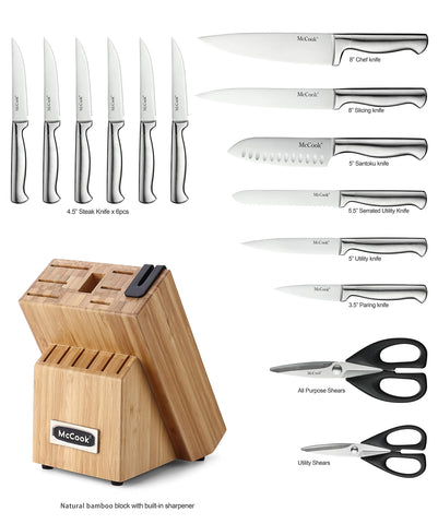 McCook 8-inch chef knife for precise chopping and restaurant-grade performance.