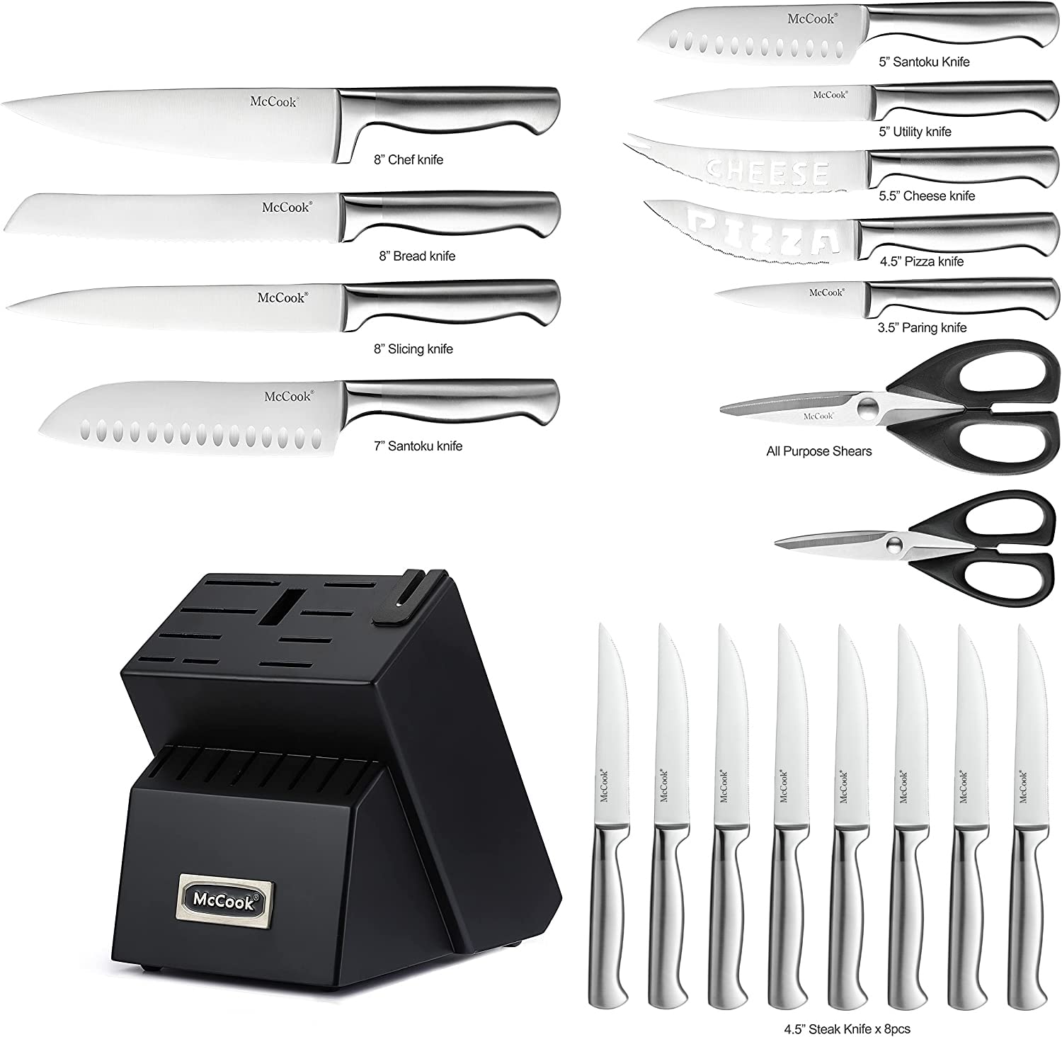 McCook 8-inch chef knife for precise, effortless chopping
