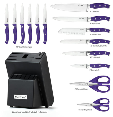 McCook MC27 8-inch chef knife for precise, effortless kitchen prep