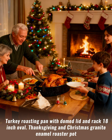MCCSI 18-inch extra-large pan fits big turkeys well.