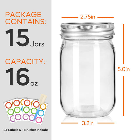 McUpper clear glass demonstrates contents in fridge or pantry