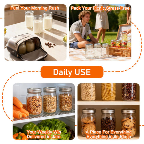 McUpper dishwasher-safe jar with lid off for effortless cleaning