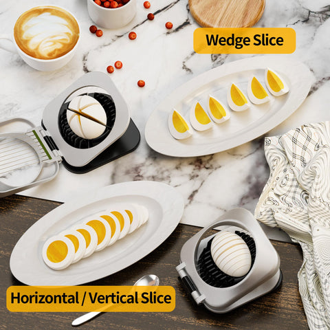 MCIJRJOI egg slicer shows stainless steel wires for clean, even slices.