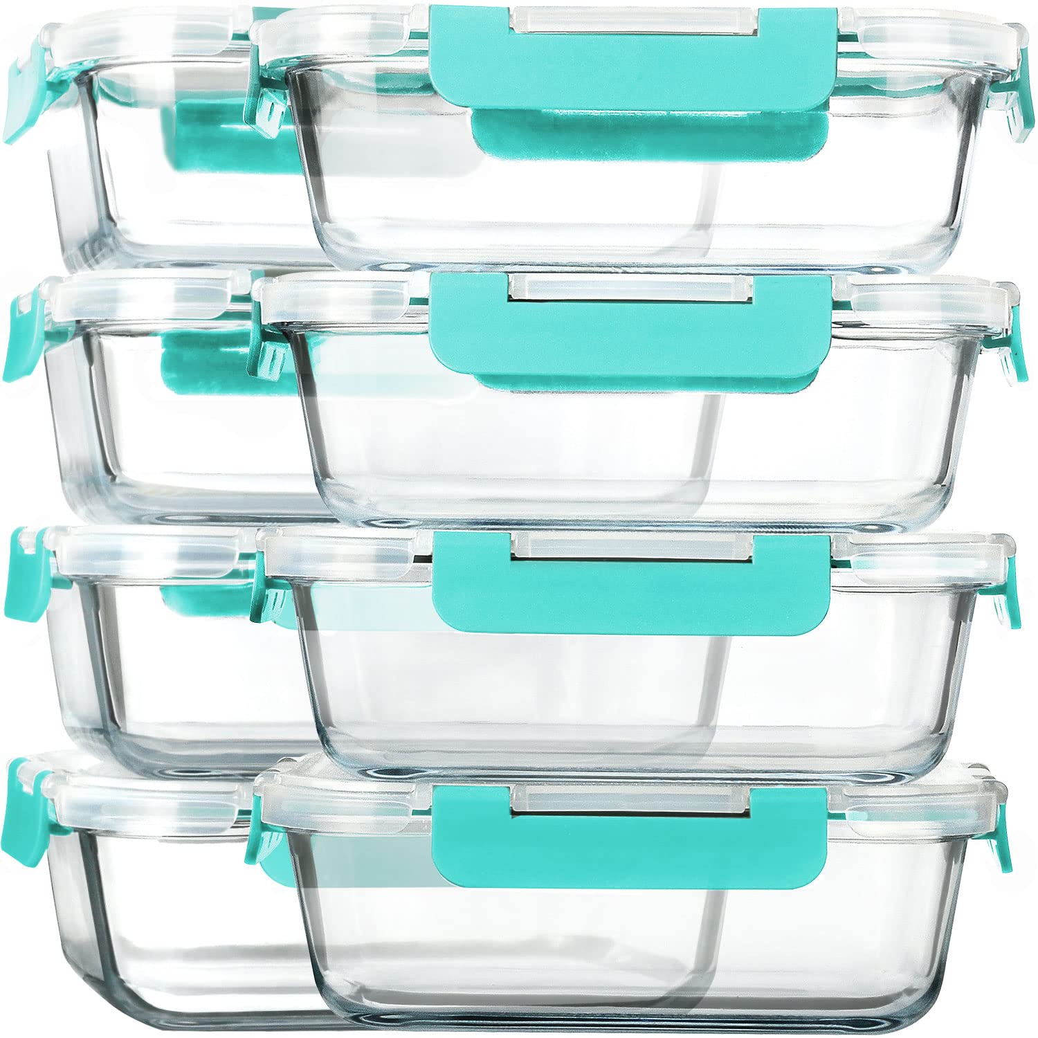 MCIRCO 30 oz glass meal prep container with airtight lid for freshness
