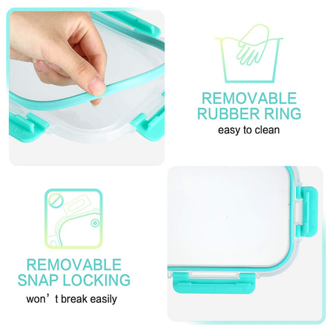 MCIRCO airtight silicone seals extend freshness for prepped meals.