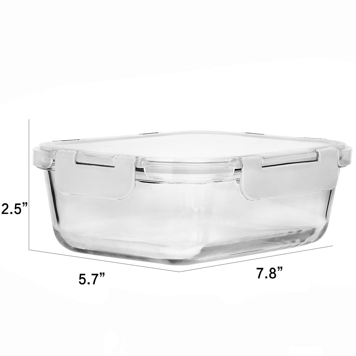 MCIRCO borosilicate glass clarity for durable storage from fridge to table.