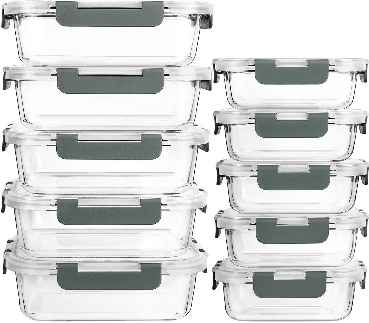 MCIRCO 34oz glass meal prep container with lid for batch cooking