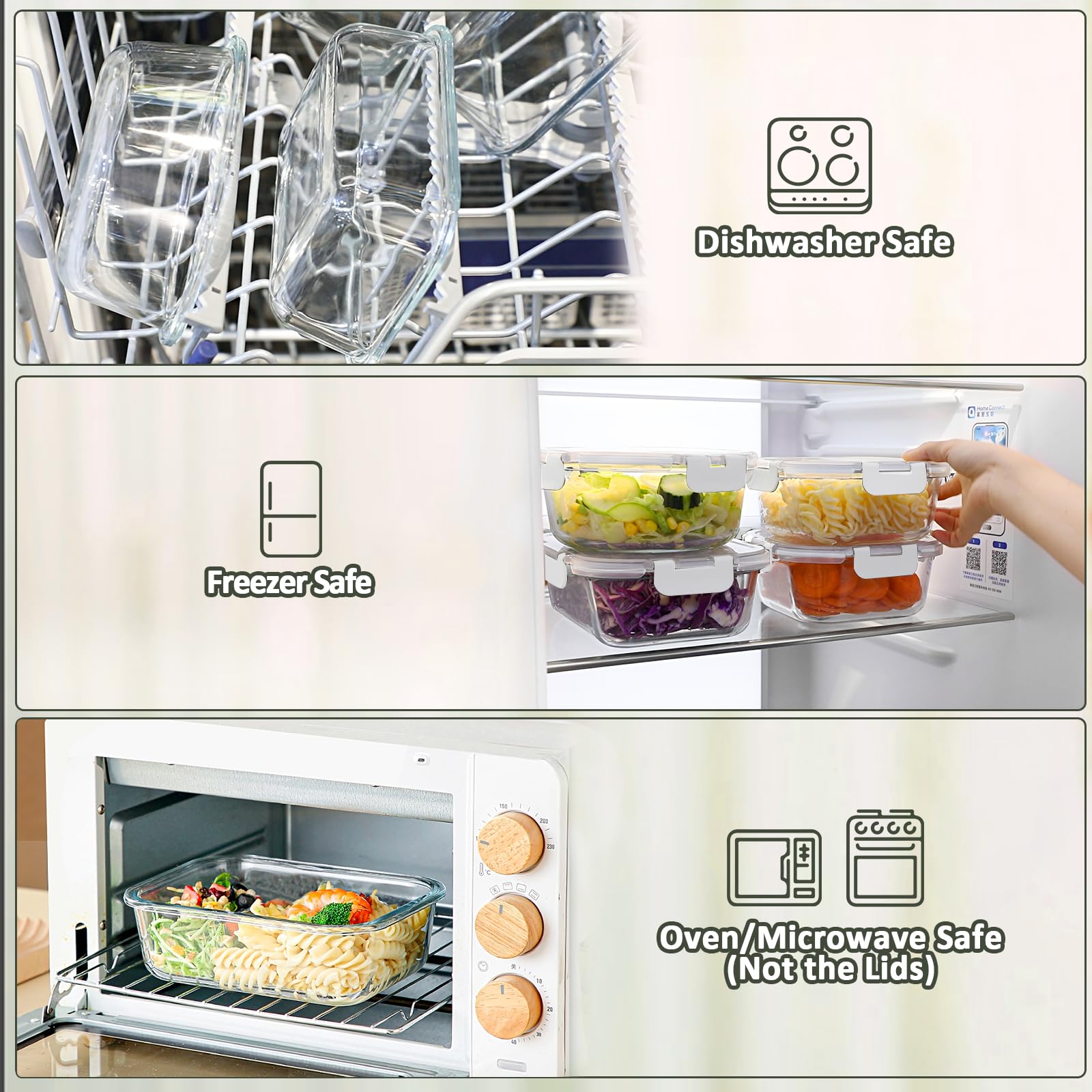 MCIRCO glass is microwave and oven safe for reheating directly in the dish.