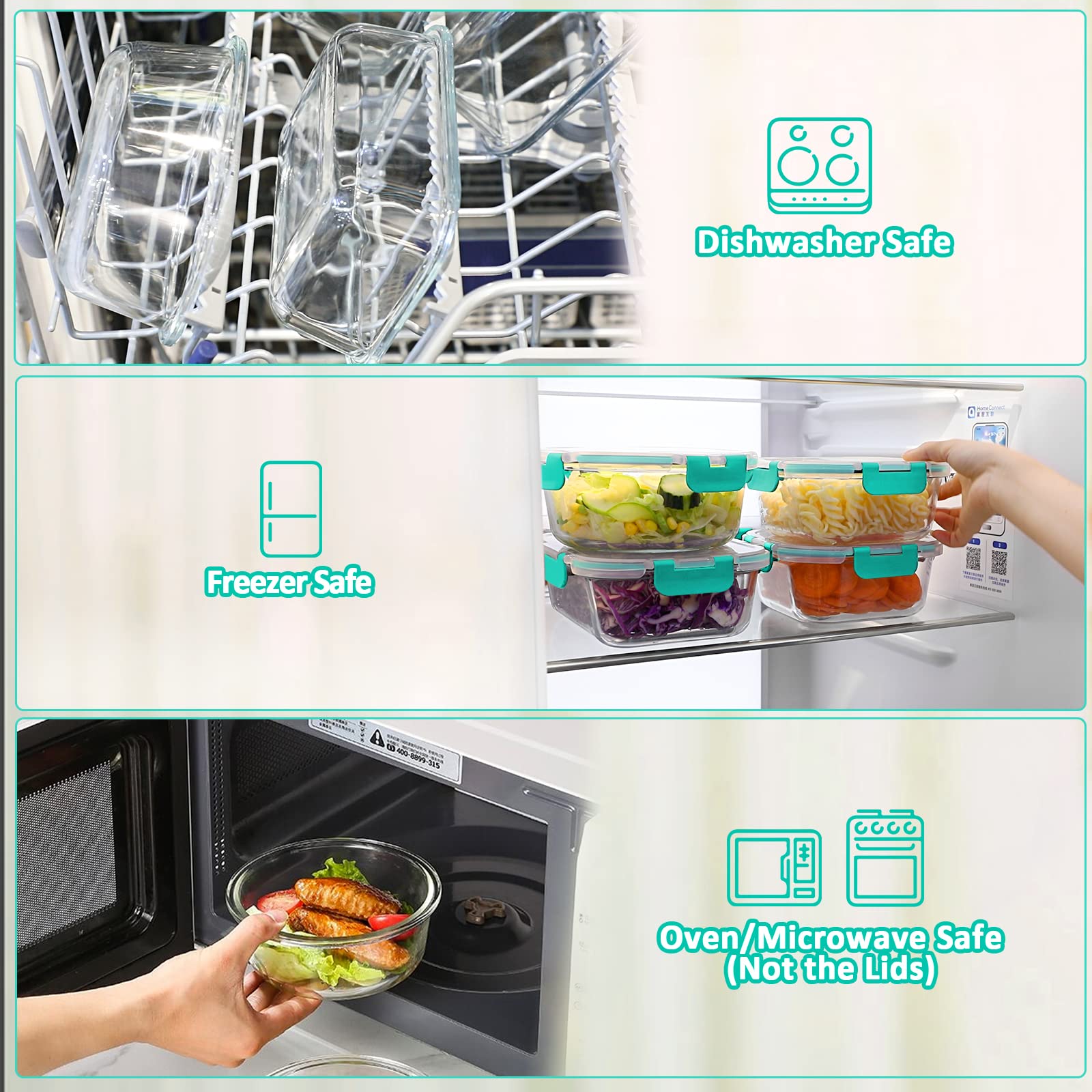 Stackable MCIRCO containers save fridge and cabinet space
