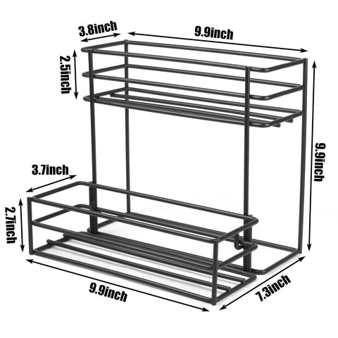 MCSAPIL Coffee Syrup Rack durability in black iron finish for daily use.
