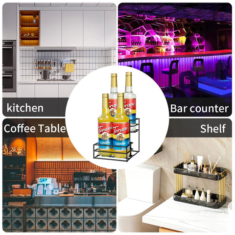 MCSAPIL durable metal rack withstands daily use in busy coffee bars.