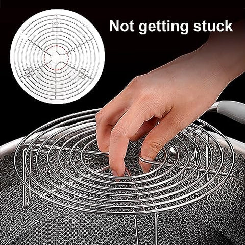 MDEOOSKY cooling rack on pot image emphasizes cooling and airflow during cooking.